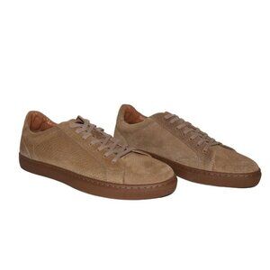 NWOB Steve Madden Mens Taupe Suede Condor Snake Embossed Round Toe Sneaker